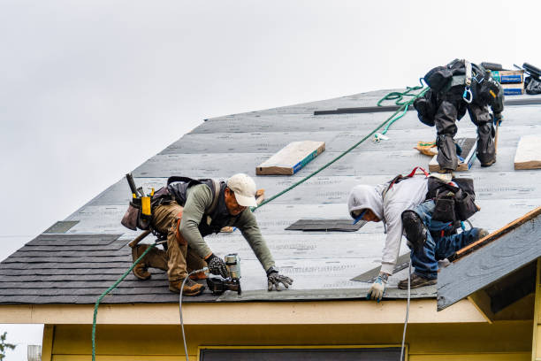 Professional Gutter Installation technician working in Brea, CA